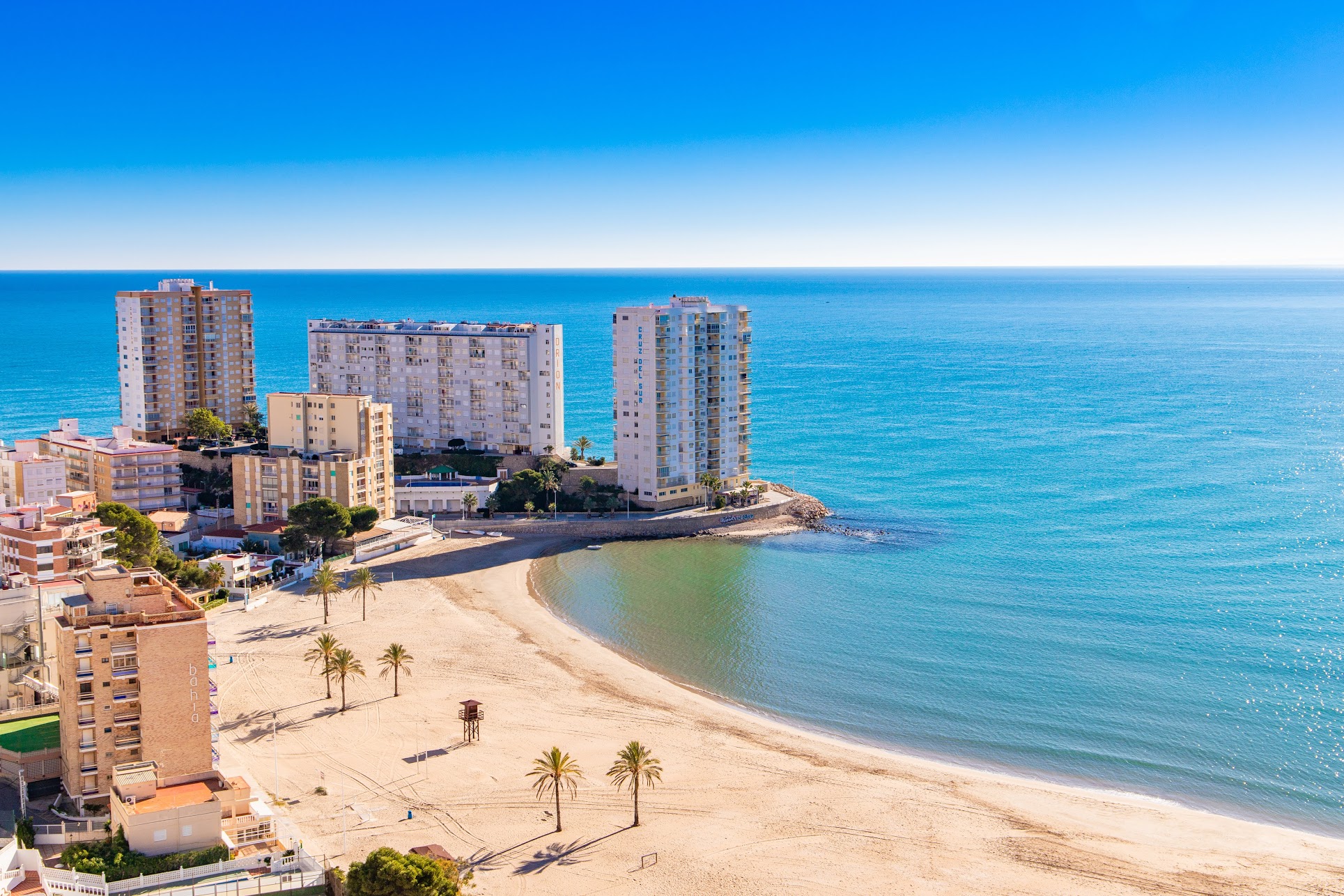 Vista aérea de la Playa de Los Olivos en Cullera